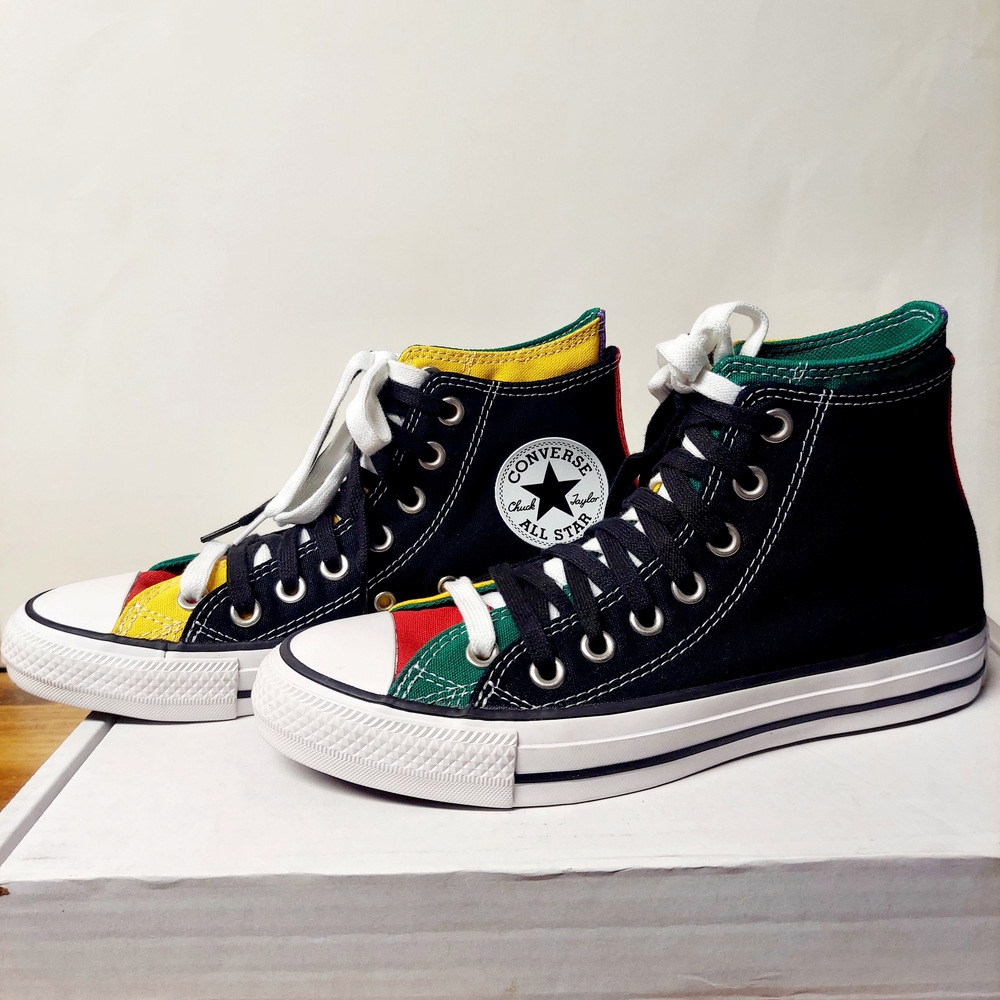 NEW Converse Chuck Taylor All Star Double Upper High, Black/Multi 167417F Unisex
